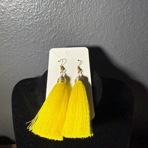 Yellow Tassel Earrings